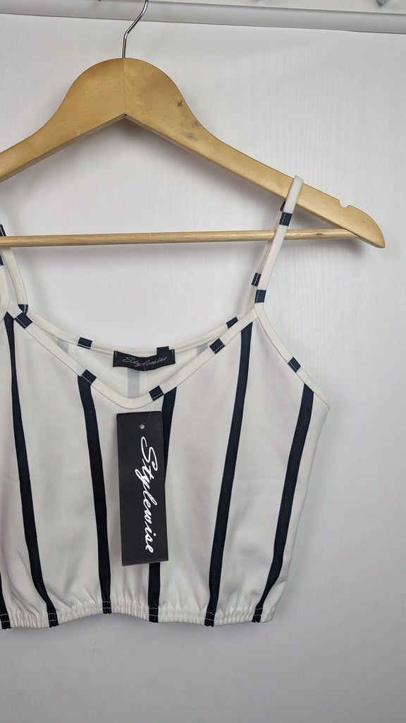 NEW Stylewise Striped Ladies Crop Top Stylewise Used, Preloved, Preworn & Second Hand Baby, Kids & Children's Clothing UK Online. Cheap affordable. Brands including Next, Joules, Nutmeg Morrisons, TU, F&F, H&M.