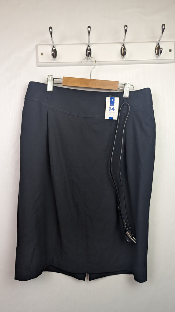 New Ex M&S Black Skirt & Belt - Ladies Size 14 Marks & Spencer Used, Preloved, Preworn & Second Hand Baby, Kids & Children's Clothing UK Online. Cheap affordable. Brands including Next, Joules, Nutmeg Morrisons, TU, F&F, H&M.