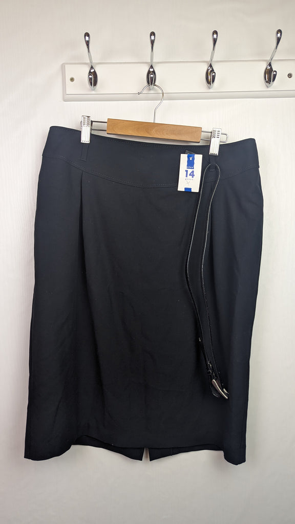 New Ex M&S Black Skirt & Belt - Ladies Size 14 Marks & Spencer Used, Preloved, Preworn & Second Hand Baby, Kids & Children's Clothing UK Online. Cheap affordable. Brands including Next, Joules, Nutmeg Morrisons, TU, F&F, H&M.