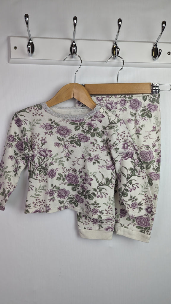 TU Purple Floral Pajama Set - Girls 12-18 Months TU Used, Preloved, Preworn & Second Hand Baby, Kids & Children's Clothing UK Online. Cheap affordable. Brands including Next, Joules, Nutmeg, TU, F&F, H&M.