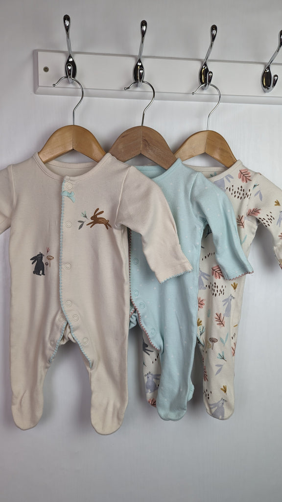 M&S Floral Sleepsuit Set - Girls 0-1 Month Marks & Spencer Used, Preloved, Preworn & Second Hand Baby, Kids & Children's Clothing UK Online. Cheap affordable. Brands including Next, Joules, Nutmeg, TU, F&F, H&M.