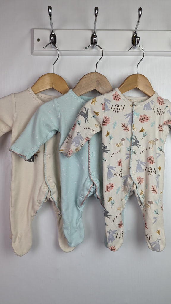 M&S Floral Sleepsuit Set - Girls 0-1 Month Marks & Spencer Used, Preloved, Preworn & Second Hand Baby, Kids & Children's Clothing UK Online. Cheap affordable. Brands including Next, Joules, Nutmeg Morrisons, TU, F&F, H&M.