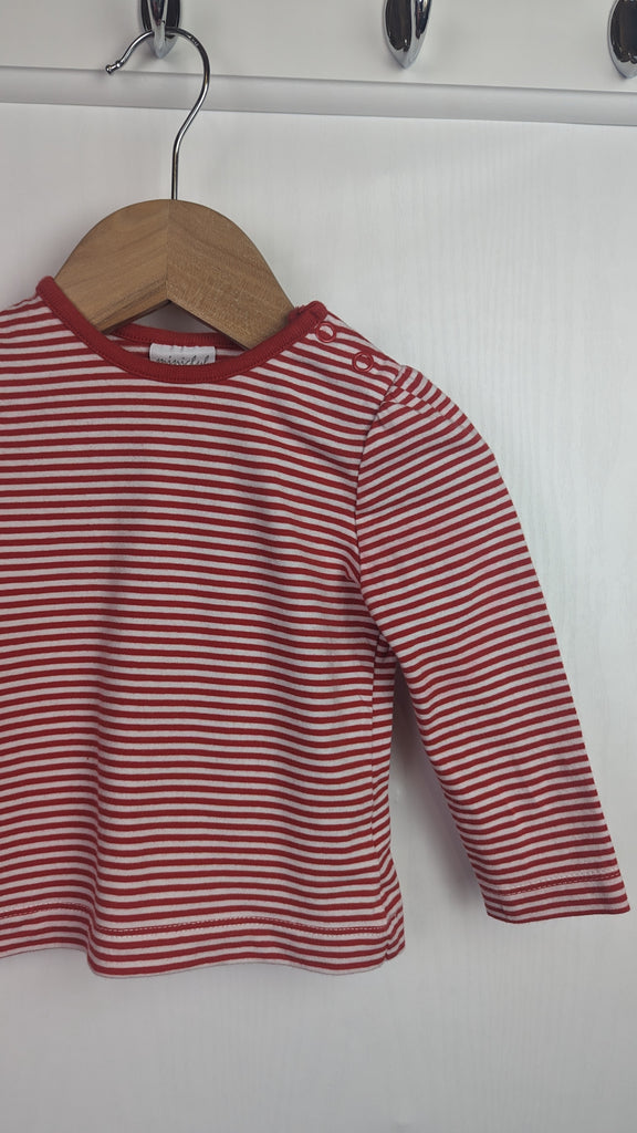 Mini Club Red Striped Top - Girls 9-12 Months Mini club Used, Preloved, Preworn & Second Hand Baby, Kids & Children's Clothing UK Online. Cheap affordable. Brands including Next, Joules, Nutmeg, TU, F&F, H&M.