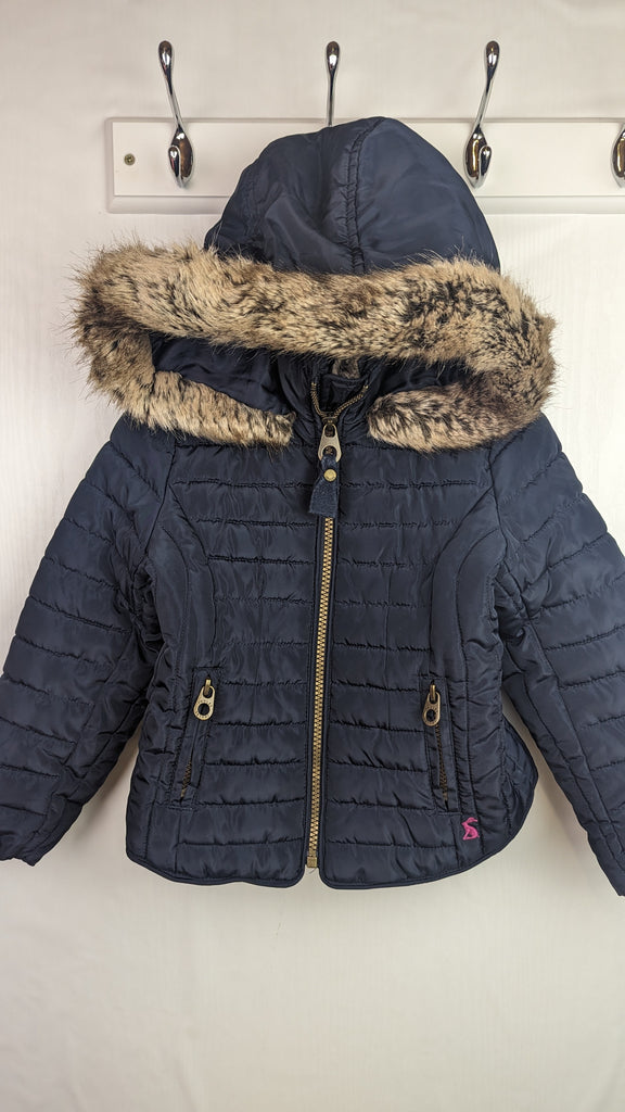 Joules Navy Padded Gosfeild Coat - Girls 3 Years Joules Used, Preloved, Preworn & Second Hand Baby, Kids & Children's Clothing UK Online. Cheap affordable. Brands including Next, Joules, Nutmeg, TU, F&F, H&M.