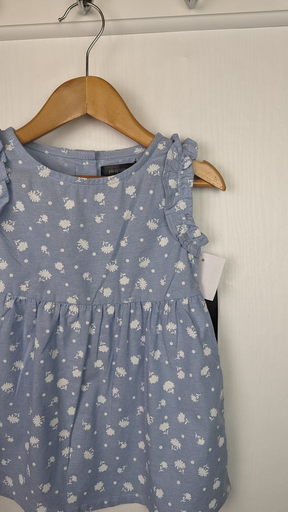 NEW Picapino Blue Floral Dress - Girls 2 Years Picapino Used, Preloved, Preworn & Second Hand Baby, Kids & Children's Clothing UK Online. Cheap affordable. Brands including Next, Joules, Nutmeg Morrisons, TU, F&F, H&M.