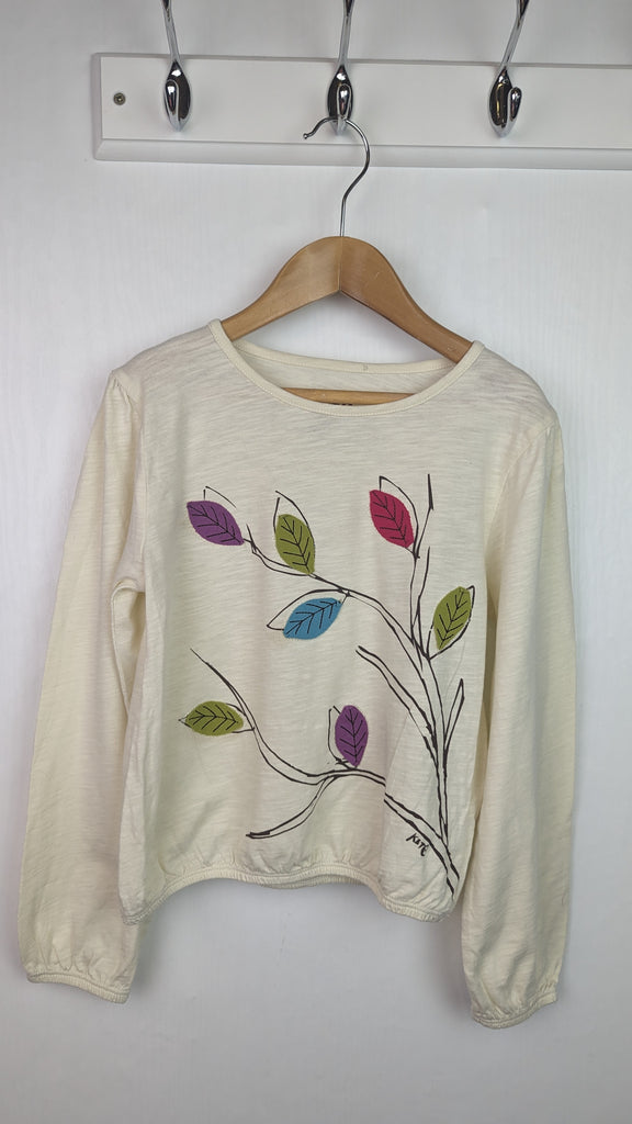 Kite Cream Leaf Top - Girls 7-8 Years Kite Used, Preloved, Preworn & Second Hand Baby, Kids & Children's Clothing UK Online. Cheap affordable. Brands including Next, Joules, Nutmeg Morrisons, TU, F&F, H&M.