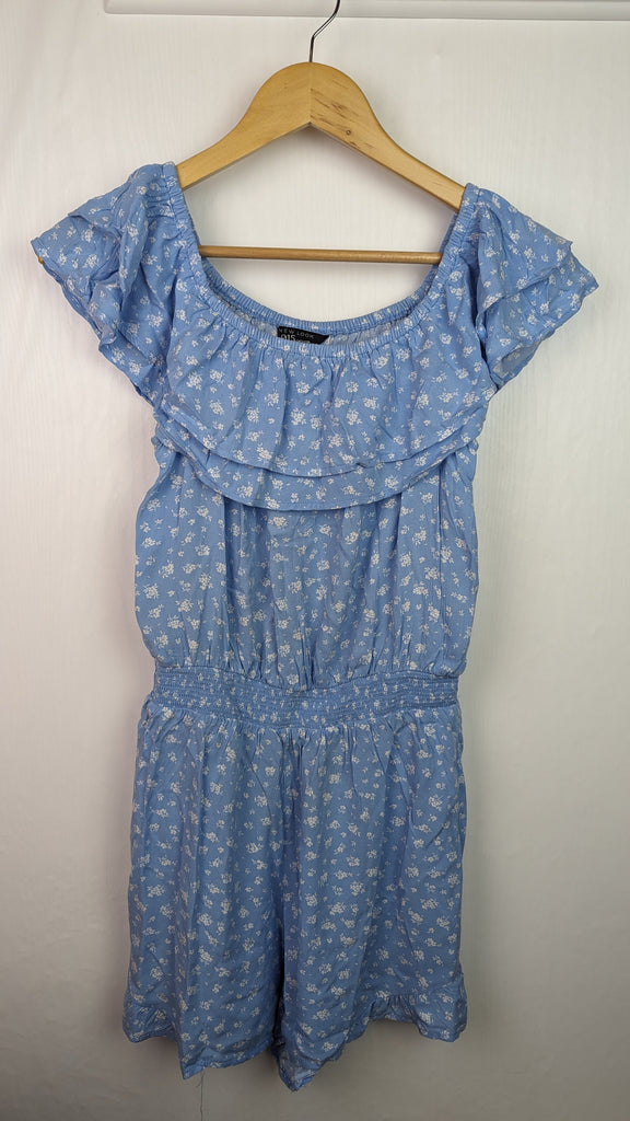 New Look Blue Floral Playsuit - Girls 14 Years New Look Used, Preloved, Preworn & Second Hand Baby, Kids & Children's Clothing UK Online. Cheap affordable. Brands including Next, Joules, Nutmeg, TU, F&F, H&M.
