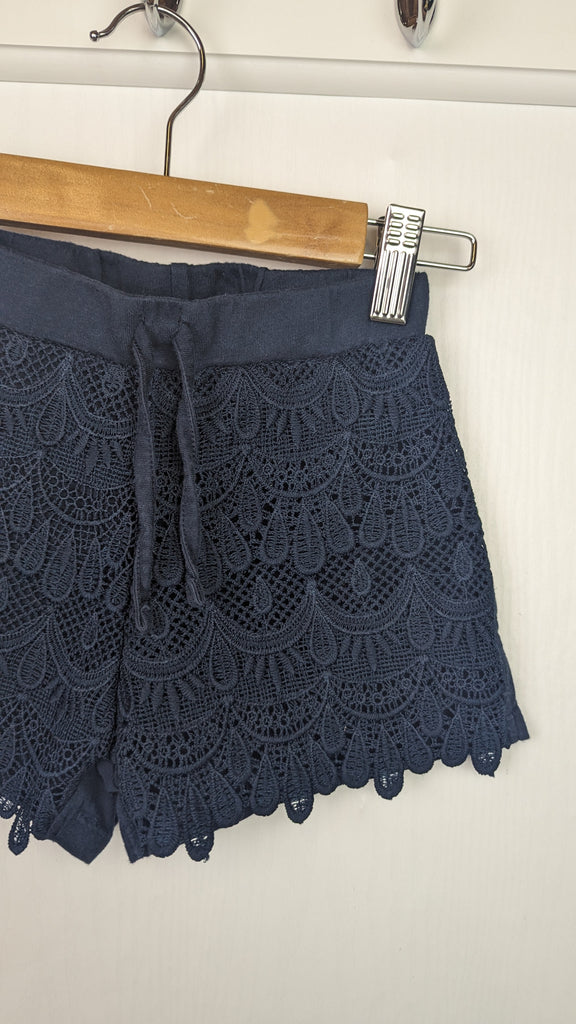 Primark Navy Crochet Shorts - Girls 7-8 Years Primark Used, Preloved, Preworn & Second Hand Baby, Kids & Children's Clothing UK Online. Cheap affordable. Brands including Next, Joules, Nutmeg, TU, F&F, H&M.
