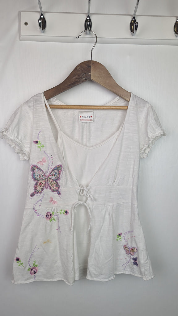 Vintage Next 2 in 1 Butterfly Top - Girls 8 Years Next Used, Preloved, Preworn & Second Hand Baby, Kids & Children's Clothing UK Online. Cheap affordable. Brands including Next, Joules, Nutmeg, TU, F&F, H&M.