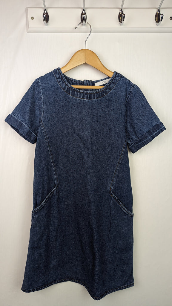 M&S Blue Denim Dress - Girls 7-8 Years Marks & Spencer Used, Preloved, Preworn & Second Hand Baby, Kids & Children's Clothing UK Online. Cheap affordable. Brands including Next, Joules, Nutmeg Morrisons, TU, F&F, H&M.