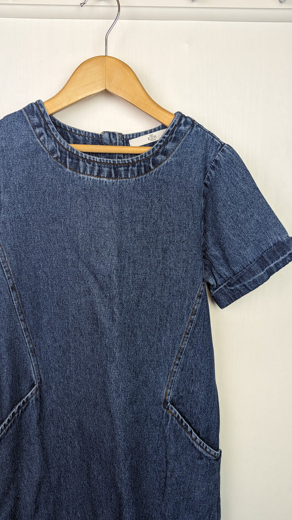 M&S Blue Denim Dress - Girls 7-8 Years Marks & Spencer Used, Preloved, Preworn & Second Hand Baby, Kids & Children's Clothing UK Online. Cheap affordable. Brands including Next, Joules, Nutmeg Morrisons, TU, F&F, H&M.