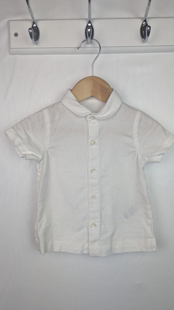 M&S White Linen & Cotton Shirt - Baby Boys 3-6 Months Marks & Spencer Used, Preloved, Preworn & Second Hand Baby, Kids & Children's Clothing UK Online. Cheap affordable. Brands including Next, Joules, Nutmeg Morrisons, TU, F&F, H&M.