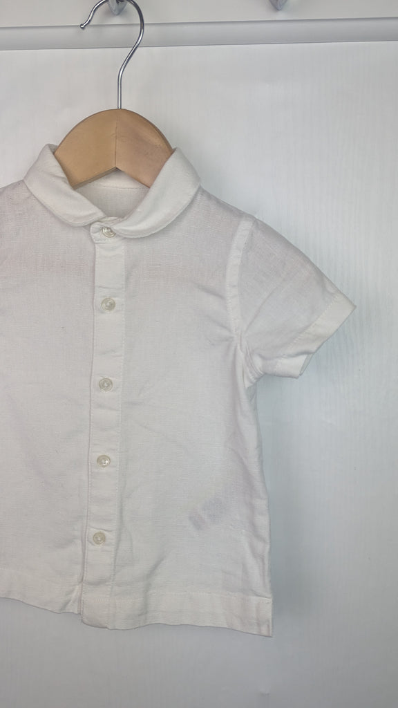 M&S White Linen & Cotton Shirt - Baby Boys 3-6 Months Marks & Spencer Used, Preloved, Preworn & Second Hand Baby, Kids & Children's Clothing UK Online. Cheap affordable. Brands including Next, Joules, Nutmeg Morrisons, TU, F&F, H&M.