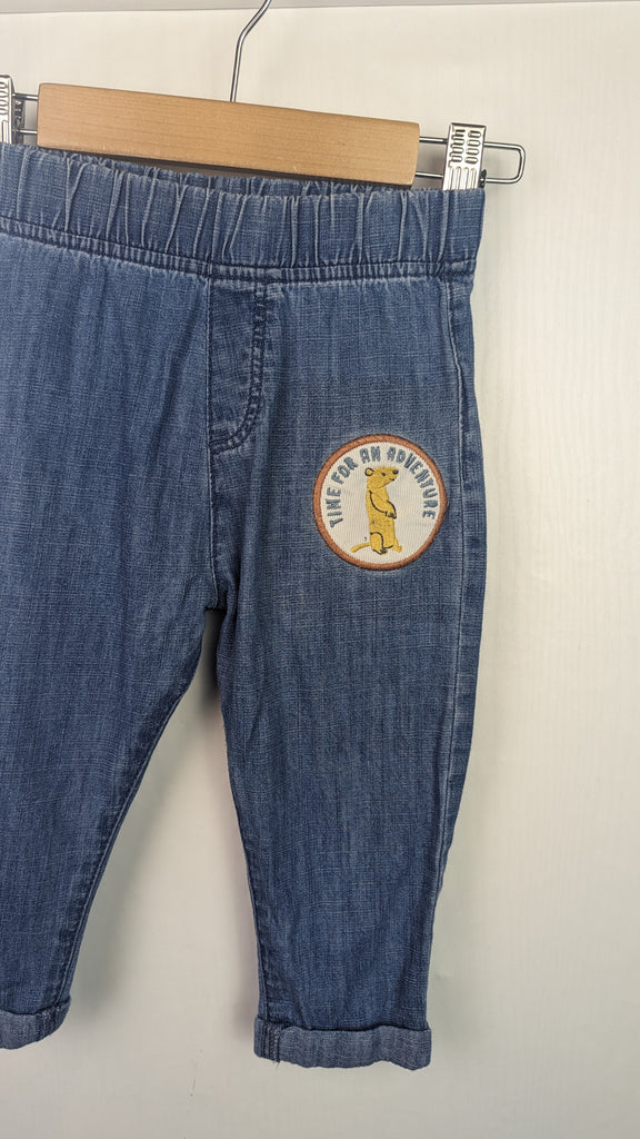 M&S Soft Denim Trousers - Boys 12-18 Months Nutmeg Used, Preloved, Preworn & Second Hand Baby, Kids & Children's Clothing UK Online. Cheap affordable. Brands including Next, Joules, Nutmeg Morrisons, TU, F&F, H&M.