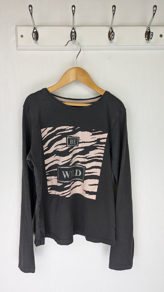 Primark Grey Be Wild Top - Girls 10-11 Years Primark Used, Preloved, Preworn & Second Hand Baby, Kids & Children's Clothing UK Online. Cheap affordable. Brands including Next, Joules, Nutmeg, TU, F&F, H&M.