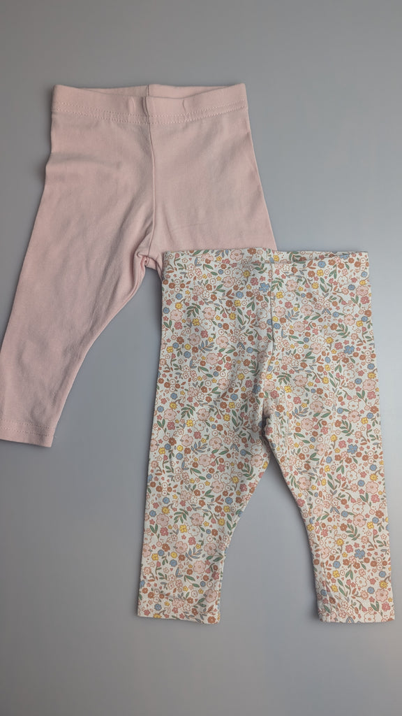 Primark floral & pink leggings - Girls 3-6 Months Little Ones Preloved Used, Preloved, Preworn & Second Hand Baby, Kids & Children's Clothing UK Online. Cheap affordable. Brands including Next, Joules, Nutmeg, TU, F&F, H&M.
