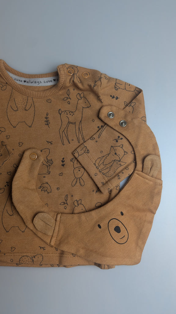 George Brown Animals Top & Bib - Boys Newborn George Used, Preloved, Preworn & Second Hand Baby, Kids & Children's Clothing UK Online. Cheap affordable. Brands including Next, Joules, Nutmeg Morrisons, TU, F&F, H&M.