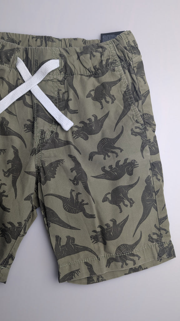 H&M Khaki Green Dinosaur Shorts - Boys 3-4 Years H&M Used, Preloved, Preworn & Second Hand Baby, Kids & Children's Clothing UK Online. Cheap affordable. Brands including Next, Joules, Nutmeg Morrisons, TU, F&F, H&M.