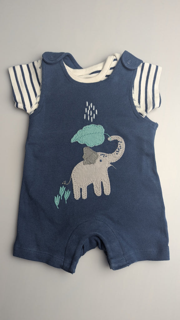 M&S Elephant Romper & Bodysuit - Boys 0-1 Month Marks & Spencer Used, Preloved, Preworn & Second Hand Baby, Kids & Children's Clothing UK Online. Cheap affordable. Brands including Next, Joules, Nutmeg Morrisons, TU, F&F, H&M.