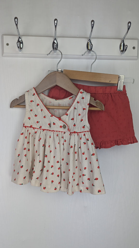 Next Apple Top & Matching Shorts - Girls 6-9 Months Next Used, Preloved, Preworn & Second Hand Baby, Kids & Children's Clothing UK Online. Cheap affordable. Brands including Next, Joules, Nutmeg Morrisons, TU, F&F, H&M.