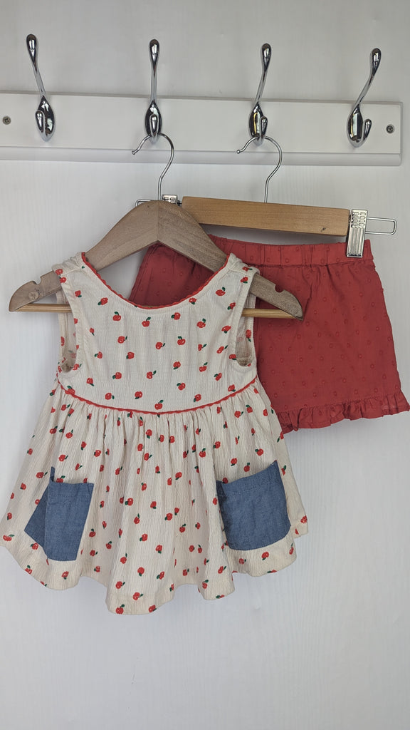 Next Apple Top & Matching Shorts - Girls 6-9 Months Next Used, Preloved, Preworn & Second Hand Baby, Kids & Children's Clothing UK Online. Cheap affordable. Brands including Next, Joules, Nutmeg Morrisons, TU, F&F, H&M.