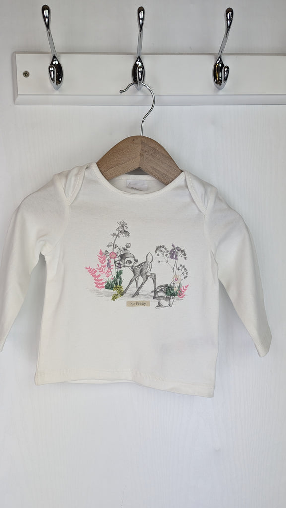 NEW Disney Bambi Long Sleeve Top - Girls 3-6 Months Disney @ Tesco Used, Preloved, Preworn & Second Hand Baby, Kids & Children's Clothing UK Online. Cheap affordable. Brands including Next, Joules, Nutmeg Morrisons, TU, F&F, H&M.