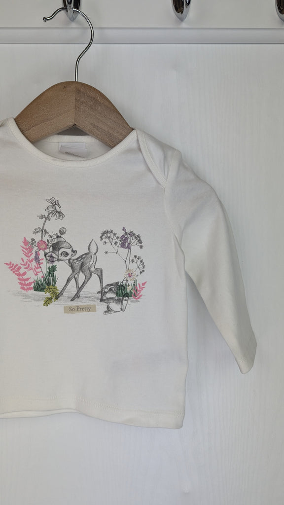 NEW Disney Bambi Long Sleeve Top - Girls 3-6 Months Disney @ Tesco Used, Preloved, Preworn & Second Hand Baby, Kids & Children's Clothing UK Online. Cheap affordable. Brands including Next, Joules, Nutmeg Morrisons, TU, F&F, H&M.