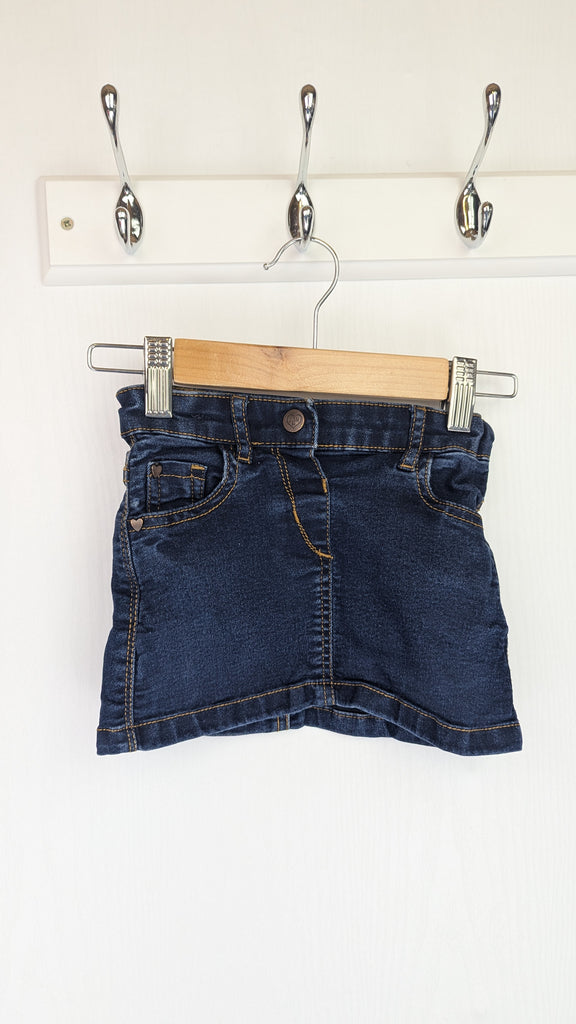 M&S Dark Blue Denim Skirt - Girls 12-18 Months Marks & Spencer Used, Preloved, Preworn & Second Hand Baby, Kids & Children's Clothing UK Online. Cheap affordable. Brands including Next, Joules, Nutmeg Morrisons, TU, F&F, H&M.