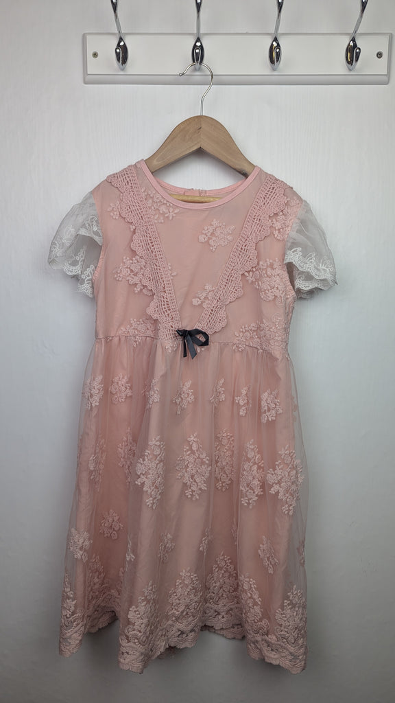 Shein Pink Floral Mesh Dress - Girls 10 Years Shein Used, Preloved, Preworn & Second Hand Baby, Kids & Children's Clothing UK Online. Cheap affordable. Brands including Next, Joules, Nutmeg Morrisons, TU, F&F, H&M.