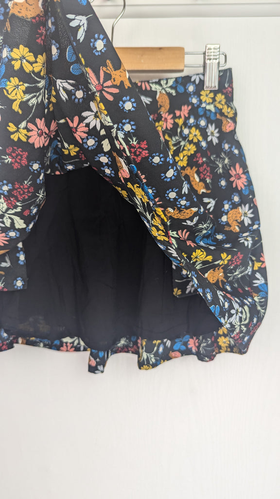 Yumi Girl Black & Floral Bunny Skirt - Girls 7-8 Years Yumi Girl Used, Preloved, Preworn & Second Hand Baby, Kids & Children's Clothing UK Online. Cheap affordable. Brands including Next, Joules, Nutmeg Morrisons, TU, F&F, H&M.