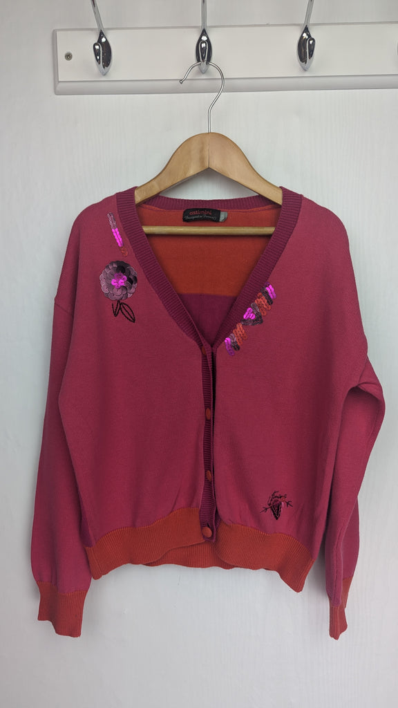 Catimini Pink & Red Sequin Cardigan - Girls 8 Years Catimini Used, Preloved, Preworn & Second Hand Baby, Kids & Children's Clothing UK Online. Cheap affordable. Brands including Next, Joules, Nutmeg Morrisons, TU, F&F, H&M.