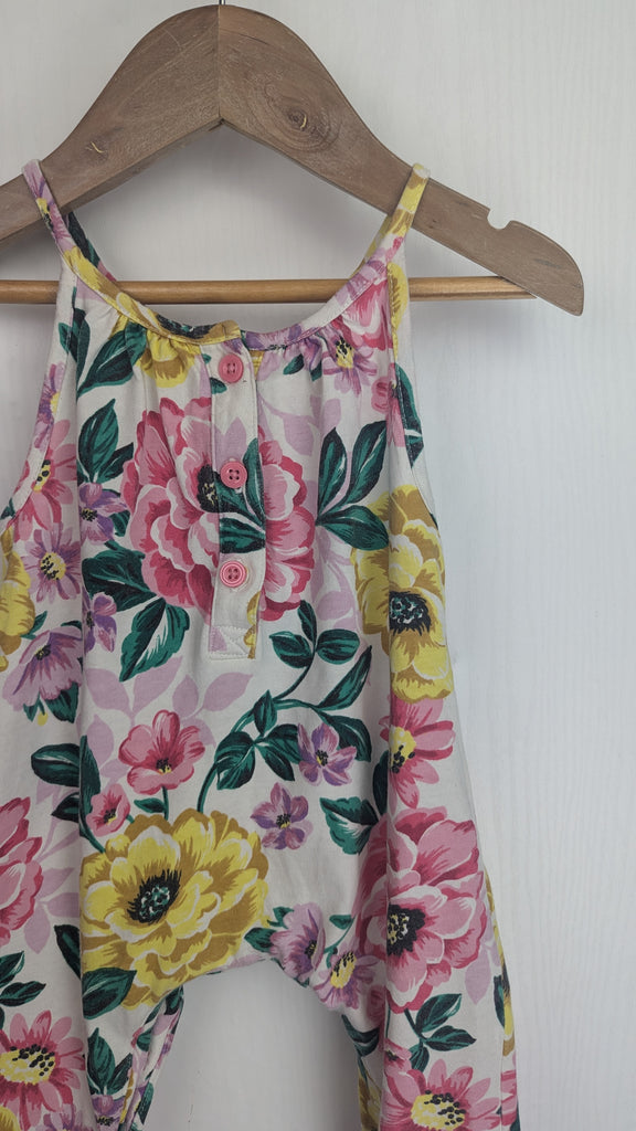 Nutmeg Floral Strap Romper - Girls 6-9 Months Nutmeg Used, Preloved, Preworn & Second Hand Baby, Kids & Children's Clothing UK Online. Cheap affordable. Brands including Next, Joules, Nutmeg Morrisons, TU, F&F, H&M.