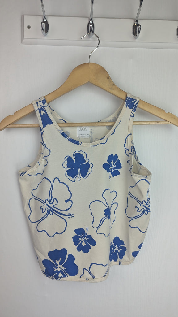 Zara Cream & Blue Floral Top - Girls 11-12 Years Zara Used, Preloved, Preworn & Second Hand Baby, Kids & Children's Clothing UK Online. Cheap affordable. Brands including Next, Joules, Nutmeg Morrisons, TU, F&F, H&M.