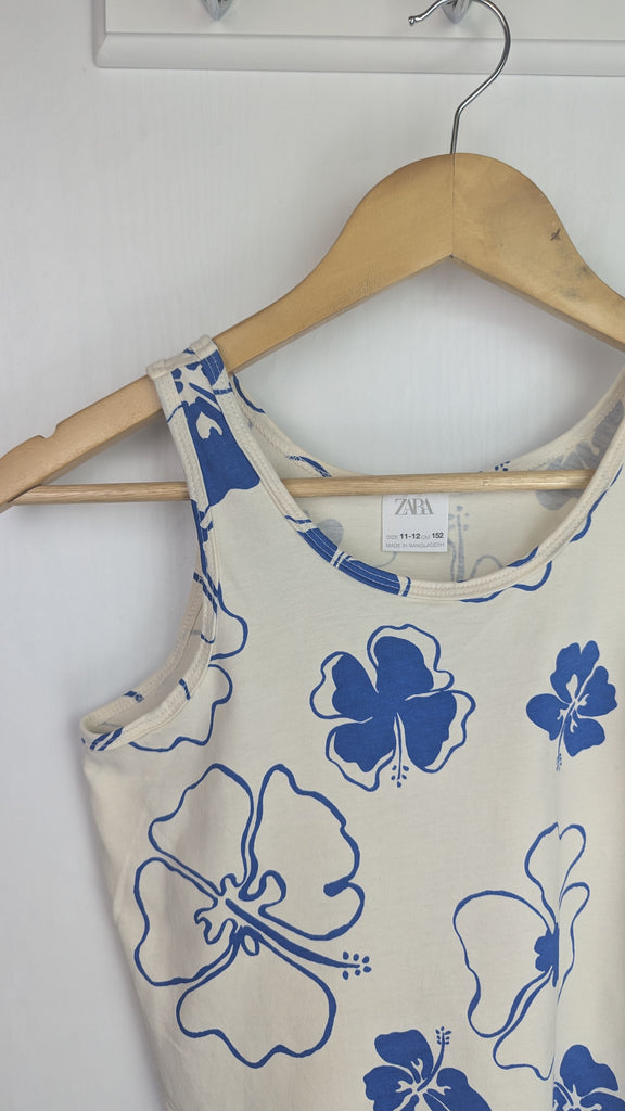 Zara Cream & Blue Floral Top - Girls 11-12 Years Zara Used, Preloved, Preworn & Second Hand Baby, Kids & Children's Clothing UK Online. Cheap affordable. Brands including Next, Joules, Nutmeg Morrisons, TU, F&F, H&M.