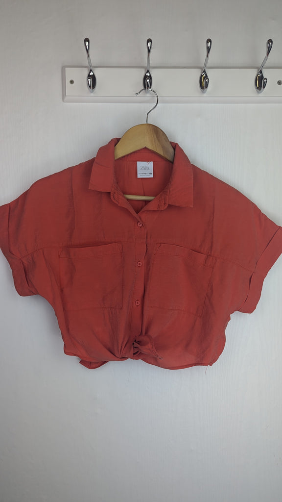 Zara Orange Crop Shirt - Girls 11-12 Yea Zara Used, Preloved, Preworn & Second Hand Baby, Kids & Children's Clothing UK Online. Cheap affordable. Brands including Next, Joules, Nutmeg Morrisons, TU, F&F, H&M.