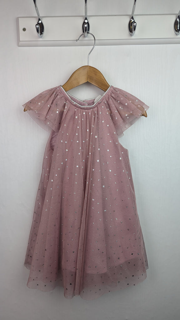 H&M Pink & Silver Star Mesh Party Dress - Girls 18-24 Months H&M Used, Preloved, Preworn & Second Hand Baby, Kids & Children's Clothing UK Online. Cheap affordable. Brands including Next, Joules, Nutmeg Morrisons, TU, F&F, H&M.