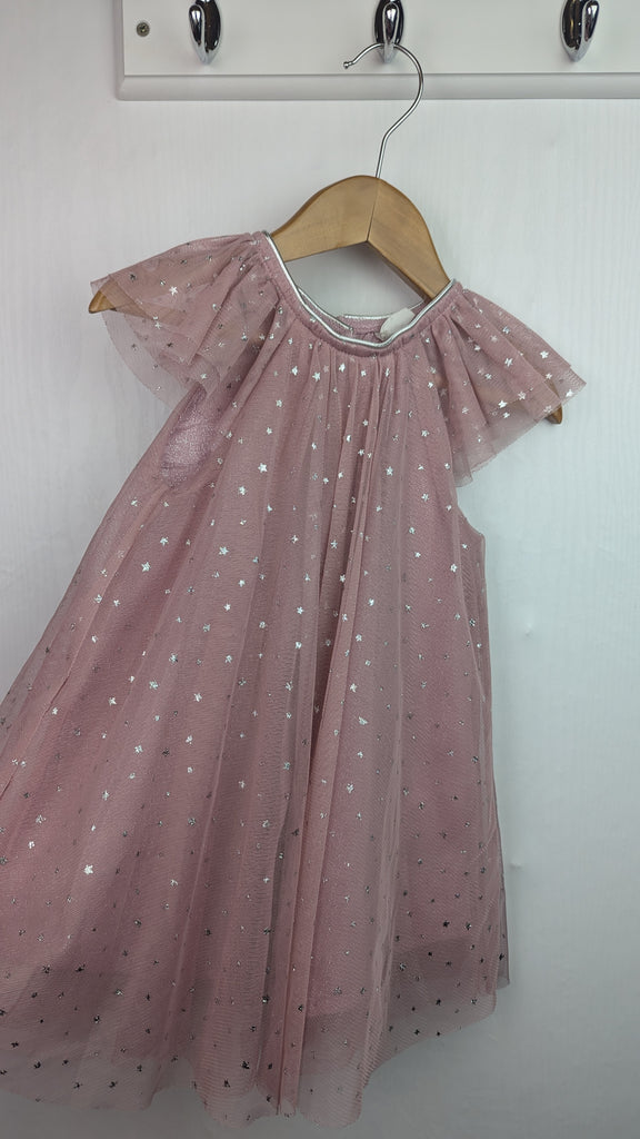 H&M Pink & Silver Star Mesh Party Dress - Girls 18-24 Months H&M Used, Preloved, Preworn & Second Hand Baby, Kids & Children's Clothing UK Online. Cheap affordable. Brands including Next, Joules, Nutmeg Morrisons, TU, F&F, H&M.