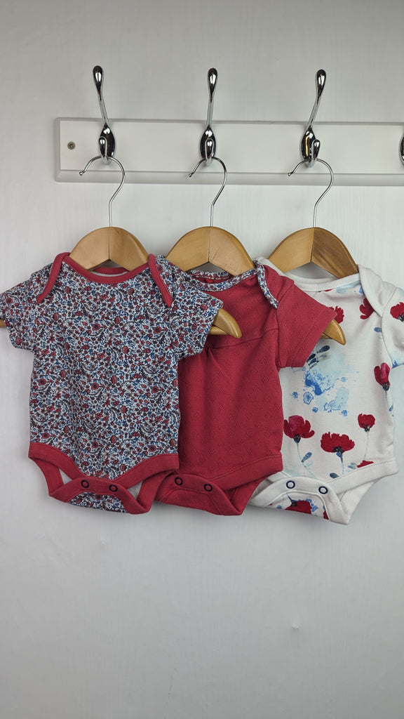 Next Floral Red Poppies Bodysuit Set - Girls Newborn Next Used, Preloved, Preworn & Second Hand Baby, Kids & Children's Clothing UK Online. Cheap affordable. Brands including Next, Joules, Nutmeg Morrisons, TU, F&F, H&M.