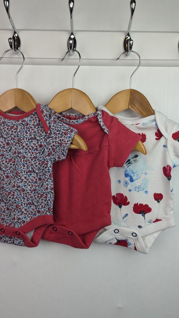 Next Floral Red Poppies Bodysuit Set - Girls Newborn Next Used, Preloved, Preworn & Second Hand Baby, Kids & Children's Clothing UK Online. Cheap affordable. Brands including Next, Joules, Nutmeg Morrisons, TU, F&F, H&M.