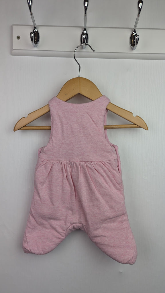 F&F Pink Quilted Romper - Baby Girls Tiny Baby F&F Used, Preloved, Preworn & Second Hand Baby, Kids & Children's Clothing UK Online. Cheap affordable. Brands including Next, Joules, Nutmeg Morrisons, TU, F&F, H&M.