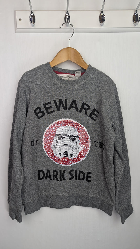 H&M Grey Star Wars Sequin Jumper - Boys 7-8 Years H&M Used, Preloved, Preworn & Second Hand Baby, Kids & Children's Clothing UK Online. Cheap affordable. Brands including Next, Joules, Nutmeg Morrisons, TU, F&F, H&M.