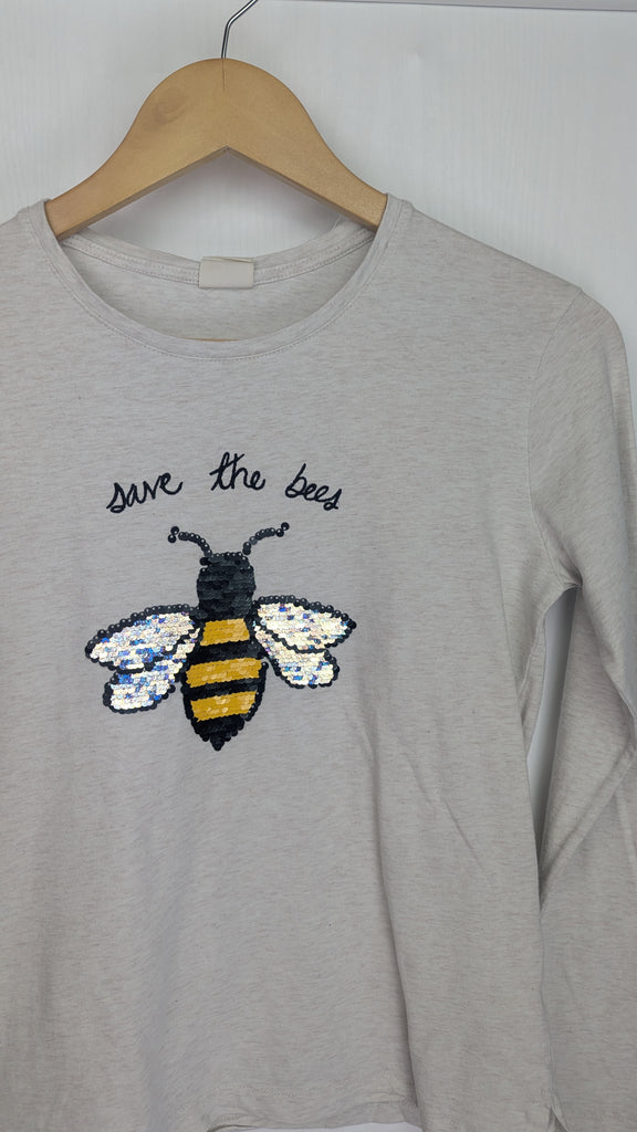 Zara Beige Save The Bees Top - Girls 13-14 Years Zara Used, Preloved, Preworn & Second Hand Baby, Kids & Children's Clothing UK Online. Cheap affordable. Brands including Next, Joules, Nutmeg Morrisons, TU, F&F, H&M.