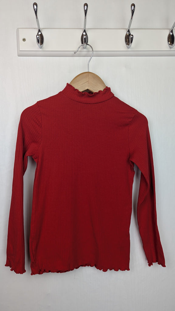 TU Red Ribbed Long Sleeve Top - Girls 6 Years Little Ones Preloved Used, Preloved, Preworn & Second Hand Baby, Kids & Children's Clothing UK Online. Cheap affordable. Brands including Next, Joules, Nutmeg Morrisons, TU, F&F, H&M.