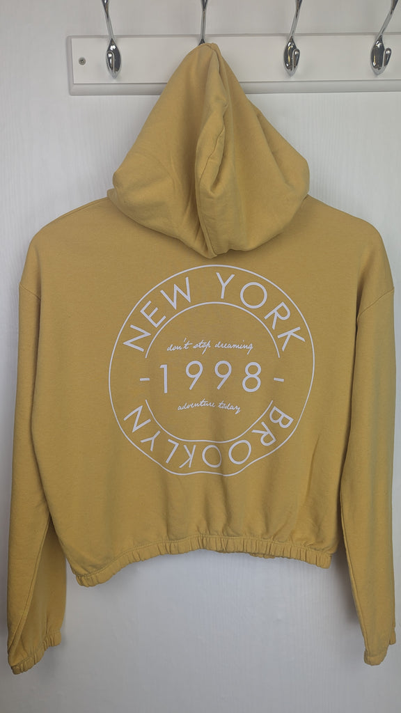 H&M Yellow 'New York' Hoodie - girls 12-14 Years H&M Used, Preloved, Preworn & Second Hand Baby, Kids & Children's Clothing UK Online. Cheap affordable. Brands including Next, Joules, Nutmeg Morrisons, TU, F&F, H&M.