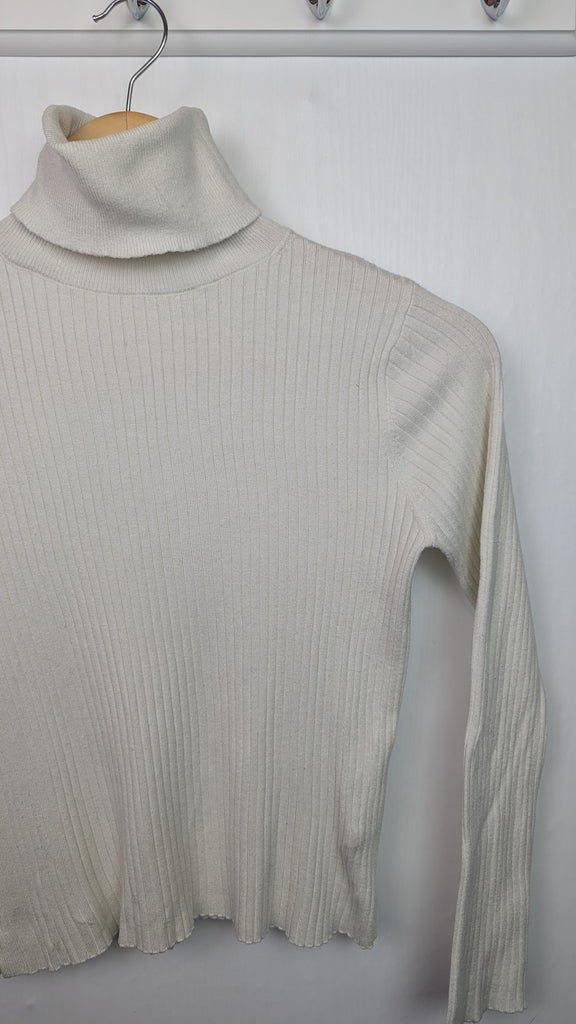 Zara Cream Ribbed Long Sleeve Top - Girls 13-14 Years Zara Used, Preloved, Preworn & Second Hand Baby, Kids & Children's Clothing UK Online. Cheap affordable. Brands including Next, Joules, Nutmeg Morrisons, TU, F&F, H&M.