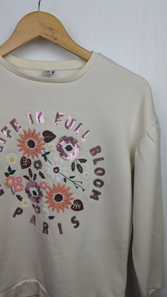 NEW TU Cream Floral Jumper - Girls 12 Years TU Used, Preloved, Preworn & Second Hand Baby, Kids & Children's Clothing UK Online. Cheap affordable. Brands including Next, Joules, Nutmeg Morrisons, TU, F&F, H&M.