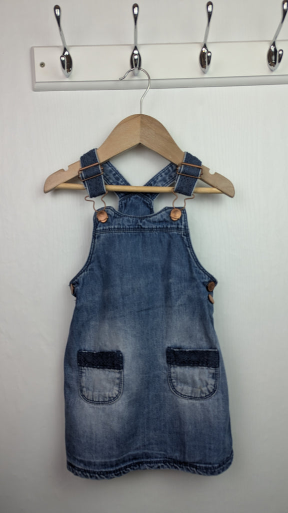 Matalan Blue Denim Dungaree Dress - Girls 2-3 Years Matalan Used, Preloved, Preworn & Second Hand Baby, Kids & Children's Clothing UK Online. Cheap affordable. Brands including Next, Joules, Nutmeg Morrisons, TU, F&F, H&M.