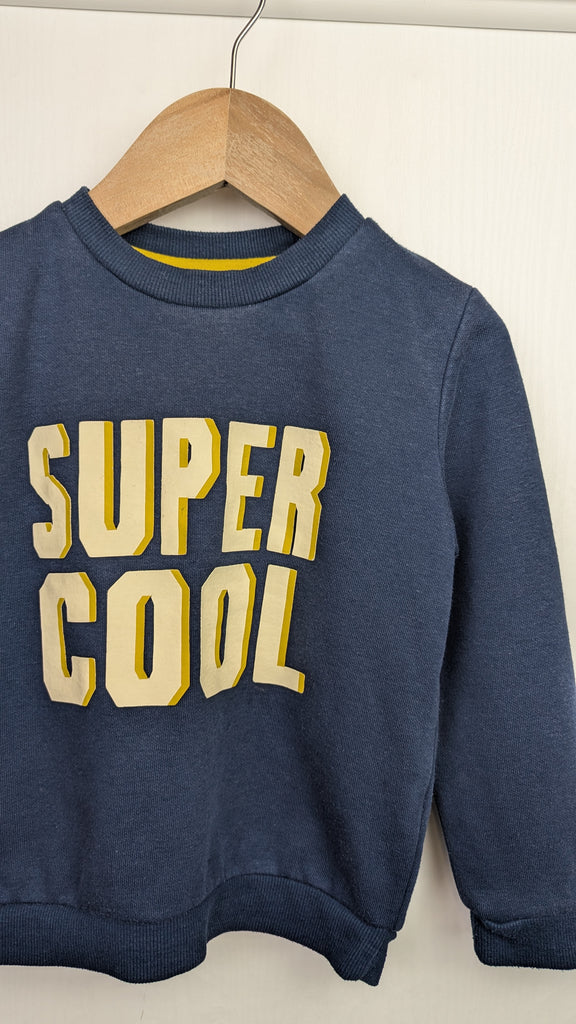 Primark Super Cool Navy Jumper - Boys 4-5 Years Primark Used, Preloved, Preworn & Second Hand Baby, Kids & Children's Clothing UK Online. Cheap affordable. Brands including Next, Joules, Nutmeg Morrisons, TU, F&F, H&M.