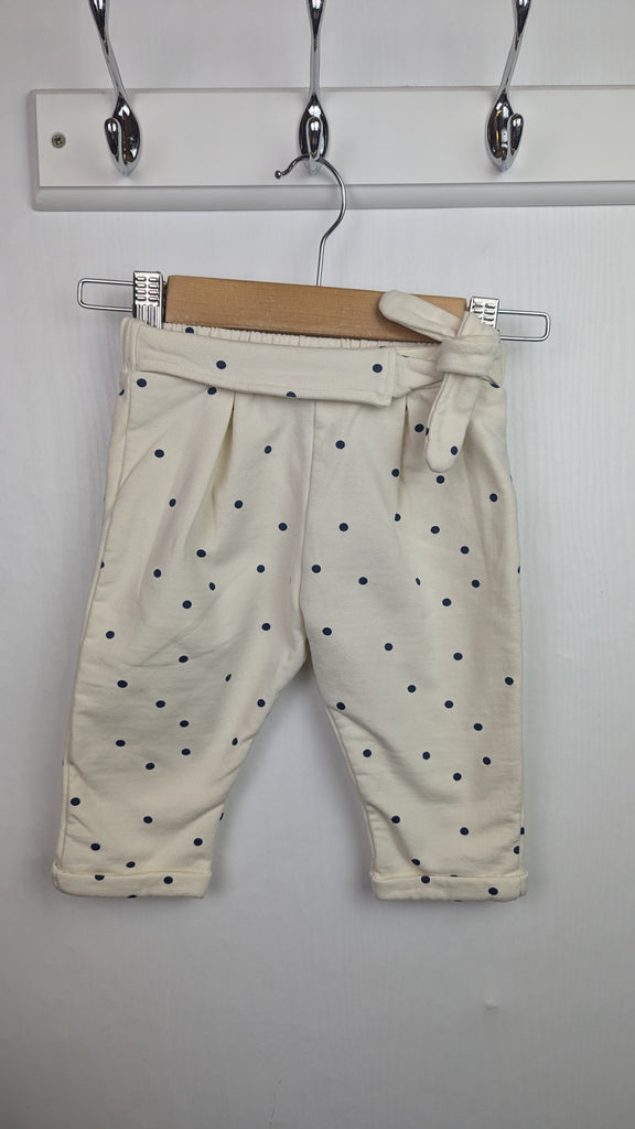 NEW M&S Cream Spotty Trousers - Girls 6-9 Months Marks & Spencer Used, Preloved, Preworn & Second Hand Baby, Kids & Children's Clothing UK Online. Cheap affordable. Brands including Next, Joules, Nutmeg Morrisons, TU, F&F, H&M.