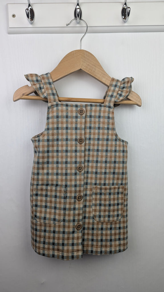 TU Beige & Blue Plaid Dress - Girls 6-9 Months TU Used, Preloved, Preworn & Second Hand Baby, Kids & Children's Clothing UK Online. Cheap affordable. Brands including Next, Joules, Nutmeg Morrisons, TU, F&F, H&M.